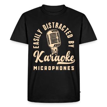 Chanteur de karaoké Chanteur de karaoké Musique - T-shirt Premium bio Homme - noir - Devant - Nico (187cm)