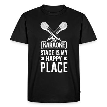 Chanteur de karaoké Chanteur de karaoké Musique - T-shirt Premium bio Homme - noir - Devant - Nico (187cm)
