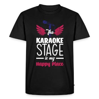 Chanteur de karaoké Chanteur de karaoké Musique - T-shirt Premium bio Homme - noir - Devant - Nico (187cm)