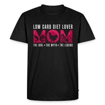 Low Carb Diet Lover Mom The Idol The Healthy Diet - Men's Premium Organic T-Shirt - black - Front - Nico (187cm)