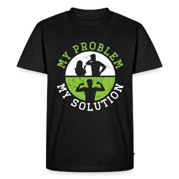 Low Carb Diet Lover My Problem My Pictogram Dad - Men's Premium Organic T-Shirt - black - Front - Nico (187cm)