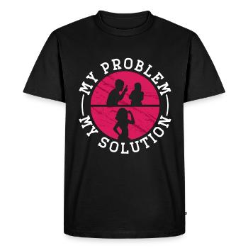 Low Carb Diet Lover My Problem My Pictogram Mom - Men's Premium Organic T-Shirt - black - Front - Nico (187cm)