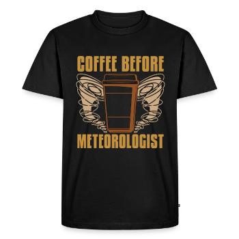 Météorologue Café Prévisions Météo Amateur De Café - T-shirt Premium bio Homme - noir - Devant - Nico (187cm)