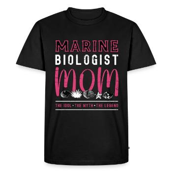 Biologiste marin Maman L’idole Le mythe Écologiste - T-shirt Premium bio Homme - noir - Devant - Nico (187cm)