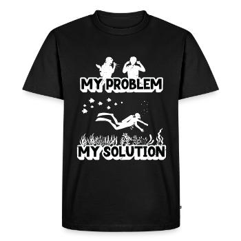 Biologiste marin Mon problème Mon pictogramme Papa Maman - T-shirt Premium bio Homme - noir - Devant - Nico (187cm)