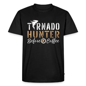 Tornado Hunter Before Meteorologist Coffee Lover - Men's Premium Organic T-Shirt - black - Front - Nico (187cm)