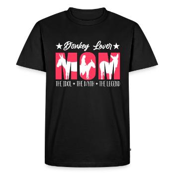 Donkey Lover Mom The Idol The Myth Donkey Breeder - Men's Premium Organic T-Shirt - black - Front - Nico (187cm)