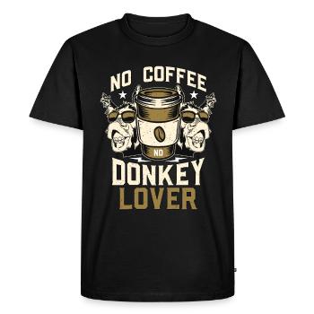 Donkey Lover No Coffee No Donkey Coffee Lover - Men's Premium Organic T-Shirt - black - Front - Nico (187cm)