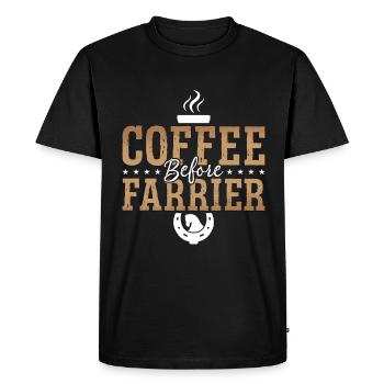 Farrier Coffee Before Metalsmith Coffee Lover - Men's Premium Organic T-Shirt - black - Front - Nico (187cm)