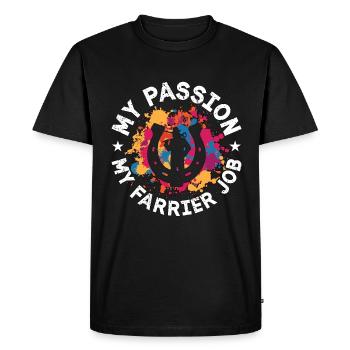 Maréchal-ferrant Ma passion Mon métier de maréchal-ferrant Forgeron - T-shirt Premium bio Homme - noir - Devant - Nico (187cm)