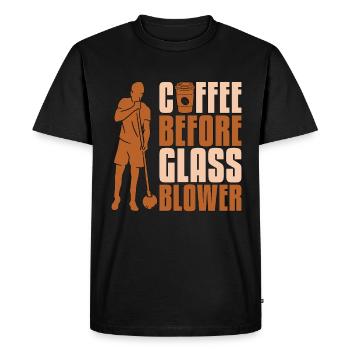 Glassblower Coffee Before Lampwork Coffee Lover - Men's Premium Organic T-Shirt - black - Front - Nico (187cm)