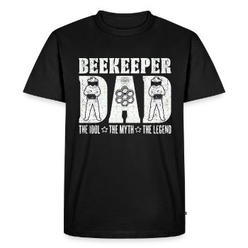 Beekeeper Dad The Idol The Myth The Apiculturist - Men's Premium Organic T-Shirt - black - Front - Nico (187cm)