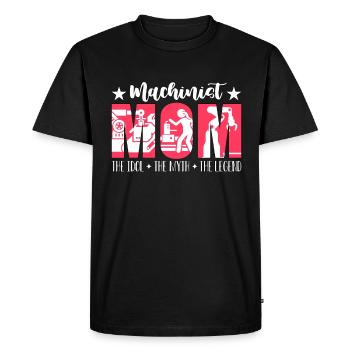 Maman machiniste L’idole Le mythe Opérateur de machine - T-shirt Premium bio Homme - noir - Devant - Nico (187cm)