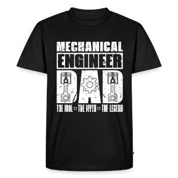 Mechanical Engineer Dad The Idol The Engineering - Men's Premium Organic T-Shirt - black - Front - Nico (187cm)