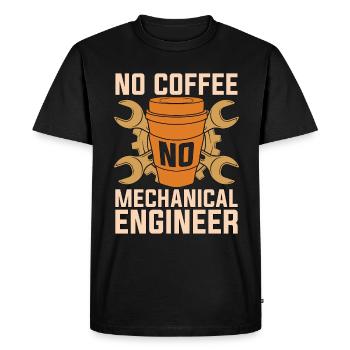 Mechanical Engineer No Coffee Auto Mechanic Coffee - Men's Premium Organic T-Shirt - black - Front - Nico (187cm)
