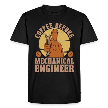 Mechanical Engineer Coffee Repairman Coffee Lover - Men's Premium Organic T-Shirt - black - Front - Nico (187cm)