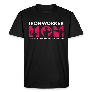 Ironworker Mom The Idol The Myth The Blacksmithing - Men's Premium Organic T-Shirt - black - Front - Nico (187cm)