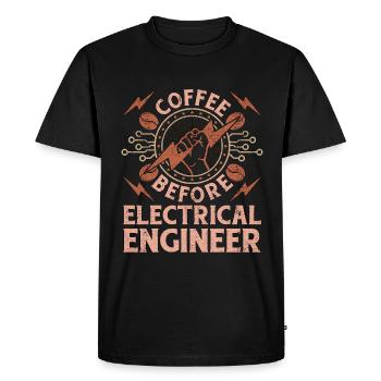 Electrical Engineer Coffee Electrical Coffee Lover - Men's Premium Organic T-Shirt - black - Front - Nico (187cm)