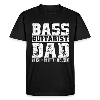 Bassiste Papa L’idole Le mythe Bassiste - T-shirt Premium bio Homme - noir - Devant - Nico (187cm)