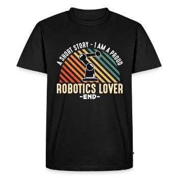 Robotics Lover A Short Story I Am Robot Technology - Men's Premium Organic T-Shirt - black - Front - Nico (187cm)
