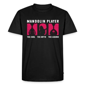Joueur de mandoline maman l’Idole Instrument de musique - T-shirt Premium bio Homme - noir - Devant - Nico (187cm)