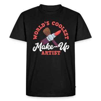 Drôle de maquillage maquilleur artiste cadeau - T-shirt Premium bio Homme - noir - Devant - Nico (187cm)