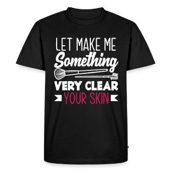 Drôle de maquillage maquilleur artiste cadeau - T-shirt Premium bio Homme - noir - Devant - Nico (187cm)