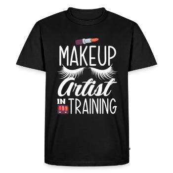 Drôle de maquillage maquilleur artiste cadeau - T-shirt Premium bio Homme - noir - Devant - Nico (187cm)