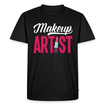 Drôle de maquillage maquilleur artiste cadeau - T-shirt Premium bio Homme - noir - Devant - Nico (187cm)