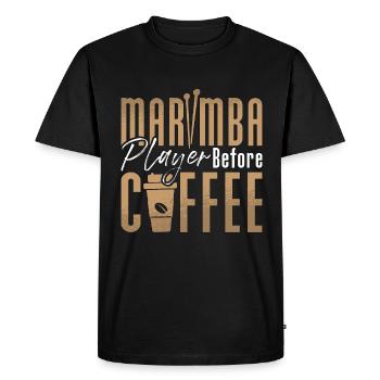 Marimba Player Before Percussion Coffee Lover - Men's Premium Organic T-Shirt - black - Front - Nico (187cm)