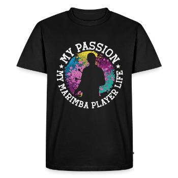 Marimba Player My Passion My Percussion Instrument - Men's Premium Organic T-Shirt - black - Front - Nico (187cm)