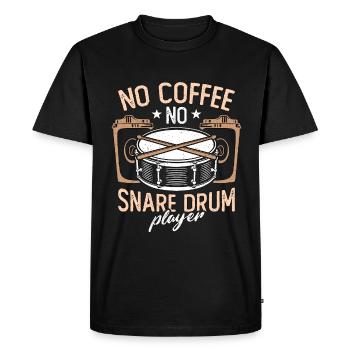 Snare Drum Player No Coffee No Drums Coffee Lover - Men's Premium Organic T-Shirt - black - Front - Nico (187cm)