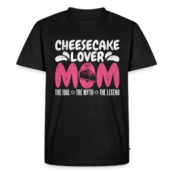 Cheesecake Lover Mom The Idol The Myth Cheesecakes - Men's Premium Organic T-Shirt - black - Front - Nico (187cm)