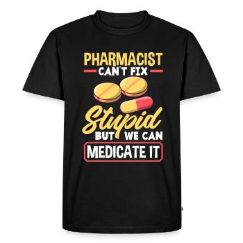 Apothecary Apothecary Apothecary Pharmacy Gift - Men's Premium Organic T-Shirt - black - Front - Nico (187cm)