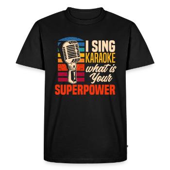 Chanteur de karaoké Chanteur de karaoké Musique - T-shirt Premium bio Homme - noir - Devant - Nico (187cm)