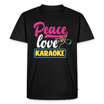 Chanteur de karaoké Chanteur de karaoké Musique - T-shirt Premium bio Homme - noir - Devant - Nico (187cm)