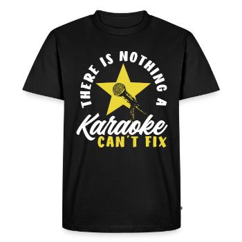 Chanteur de karaoké Chanteur de karaoké Musique - T-shirt Premium bio Homme - noir - Devant - Nico (187cm)