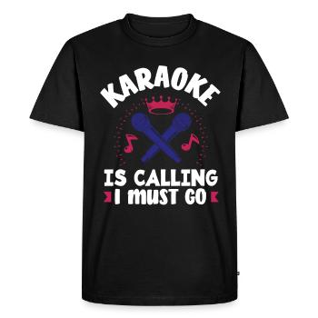 Chanteur de karaoké Chanteur de karaoké Musique - T-shirt Premium bio Homme - noir - Devant - Nico (187cm)