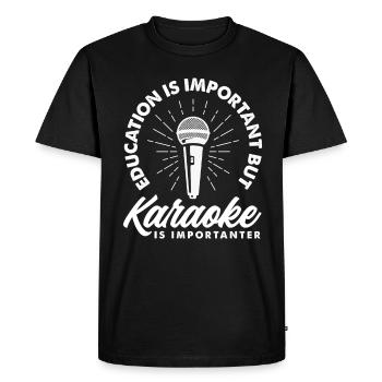 Chanteur de karaoké Chanteur de karaoké Musique - T-shirt Premium bio Homme - noir - Devant - Nico (187cm)