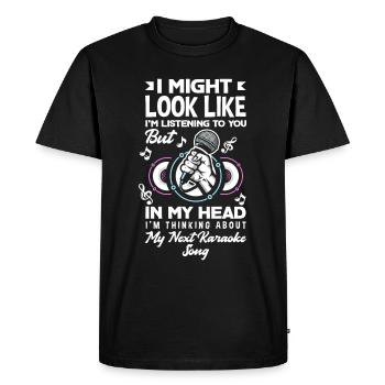 Chanteur de karaoké Chanteur de karaoké Musique - T-shirt Premium bio Homme - noir - Devant - Nico (187cm)