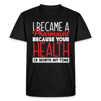 Apothecary Apothecary Apothecary Pharmacy Gift - Men's Premium Organic T-Shirt - black - Front - Nico (187cm)