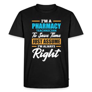 Apothecary Apothecary Apothecary Pharmacy Gift - Men's Premium Organic T-Shirt - black - Front - Nico (187cm)