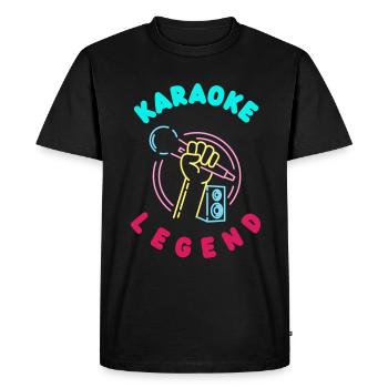 Chanteur de karaoké Chanteur de karaoké Musique - T-shirt Premium bio Homme - noir - Devant - Nico (187cm)