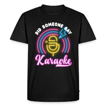 Chanteur de karaoké Chanteur de karaoké Musique - T-shirt Premium bio Homme - noir - Devant - Nico (187cm)