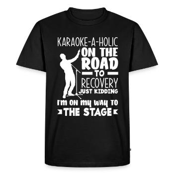 Chanteur de karaoké Chanteur de karaoké Musique - T-shirt Premium bio Homme - noir - Devant - Nico (187cm)