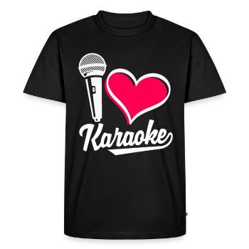 Chanteur de karaoké Chanteur de karaoké Musique - T-shirt Premium bio Homme - noir - Devant - Nico (187cm)