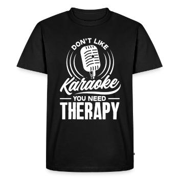 Chanteur de karaoké Chanteur de karaoké Musique - T-shirt Premium bio Homme - noir - Devant - Nico (187cm)