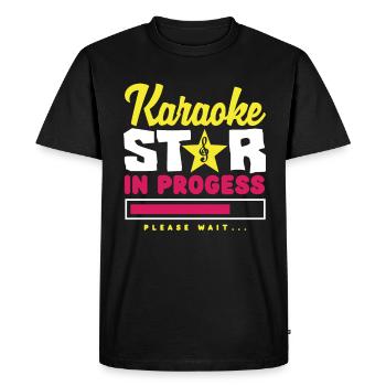 Chanteur de karaoké Chanteur de karaoké Musique - T-shirt Premium bio Homme - noir - Devant - Nico (187cm)