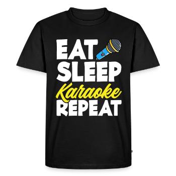 Chanteur de karaoké Chanteur de karaoké Musique - T-shirt Premium bio Homme - noir - Devant - Nico (187cm)