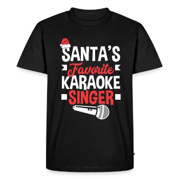 Chanteur de karaoké Chanteur de karaoké Musique - T-shirt Premium bio Homme - noir - Devant - Nico (187cm)